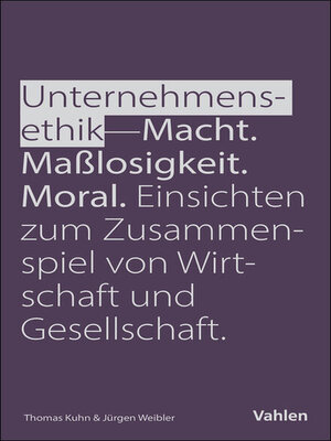 cover image of Unternehmensethik